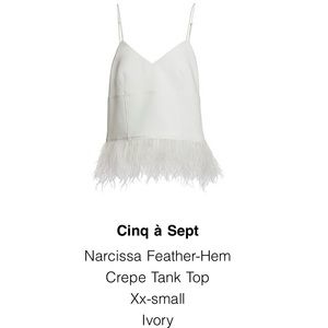 Cinq à Sept
Narcissa Feather-Hem Crepe Tank Top